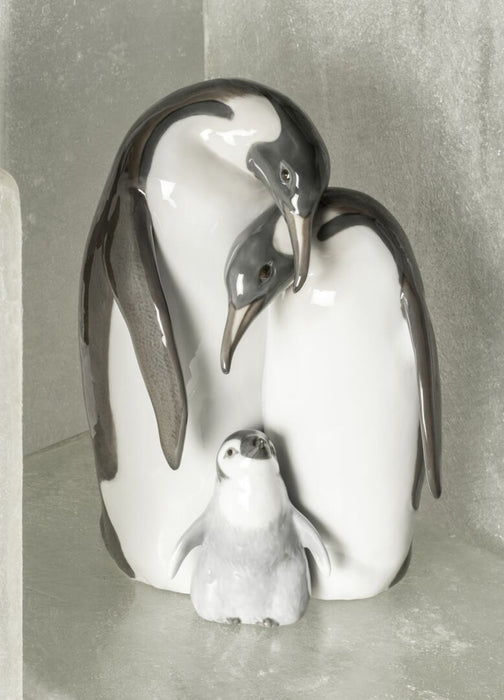 Lladro Penguin Family Figurine