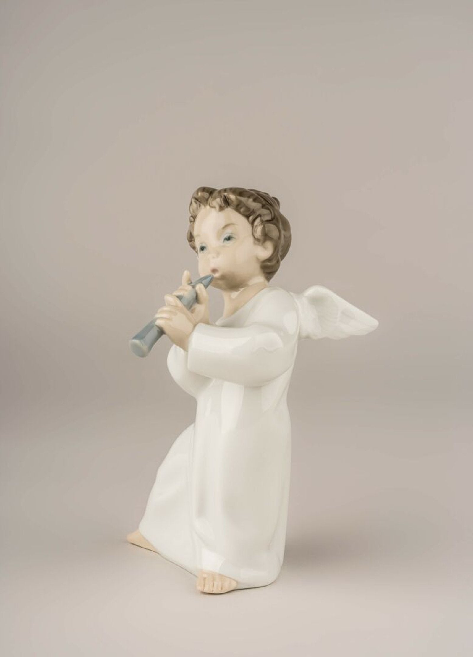 Lladro Angel with Flute Figurine