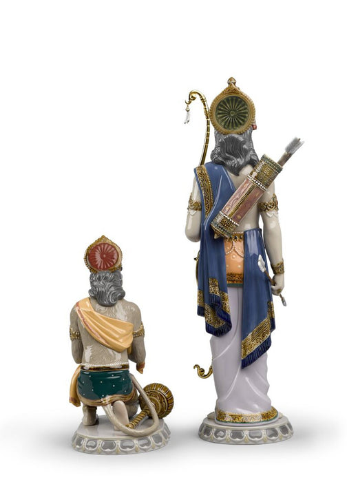 Lladro Lakshman and Hanuman Sculpture Limited Edition