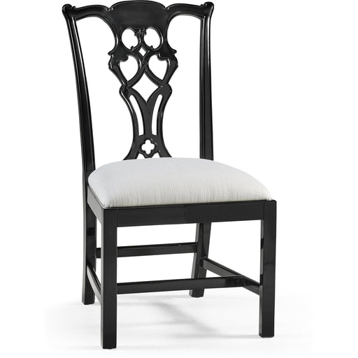 Jonathan Charles Spark Chippendale Black Side Chair
