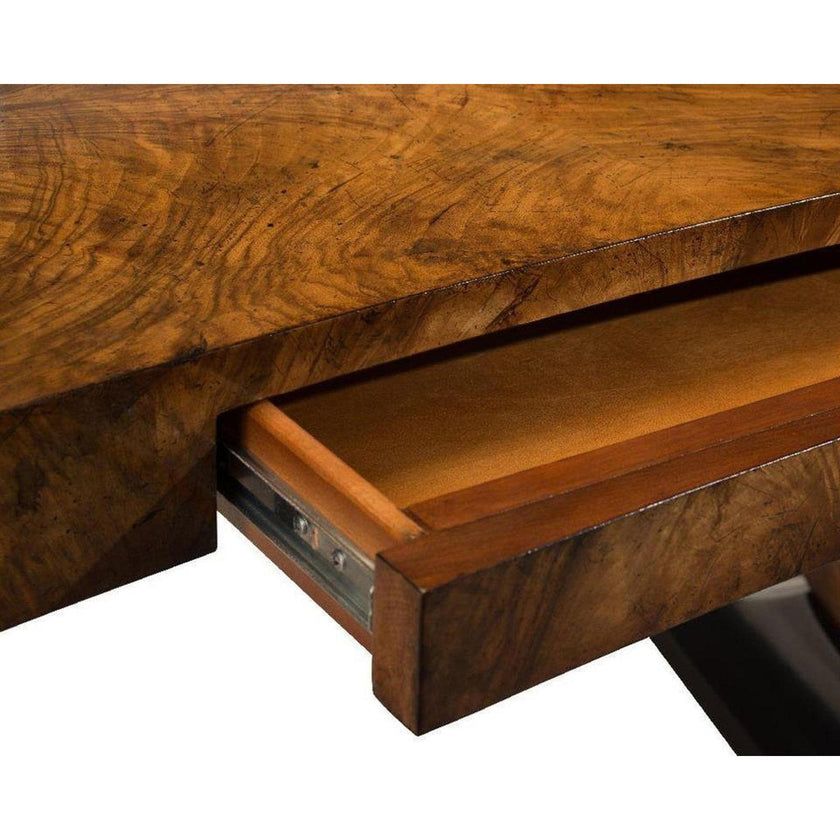 John Richard Curved Walnut Desk
