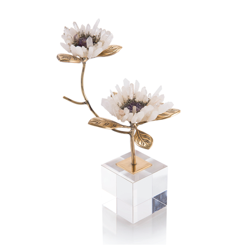 John Richard Decor Double Crystal Blooms