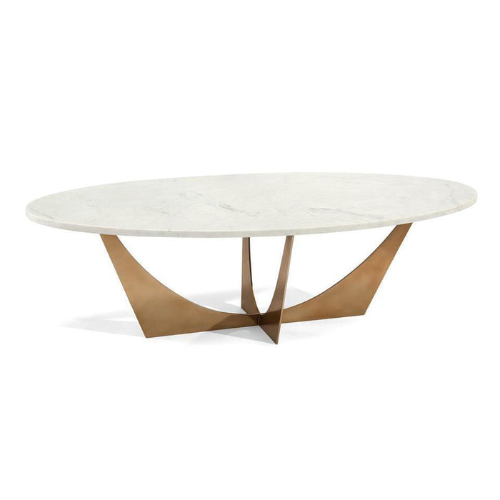 John Richard Marble And Brass Cocktail Table
