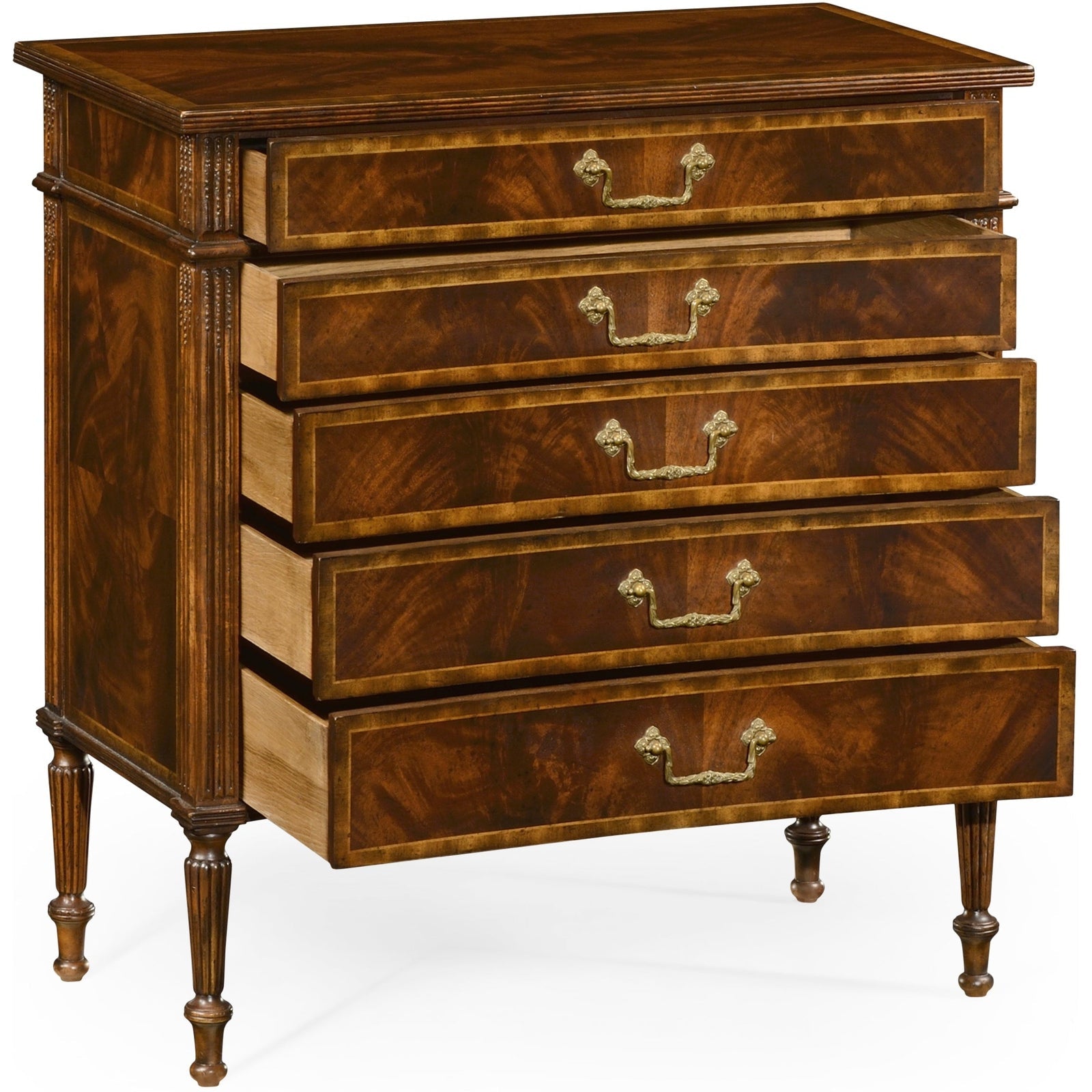 Jonathan Charles Buckingham Chest of Drawers with Concave Profile