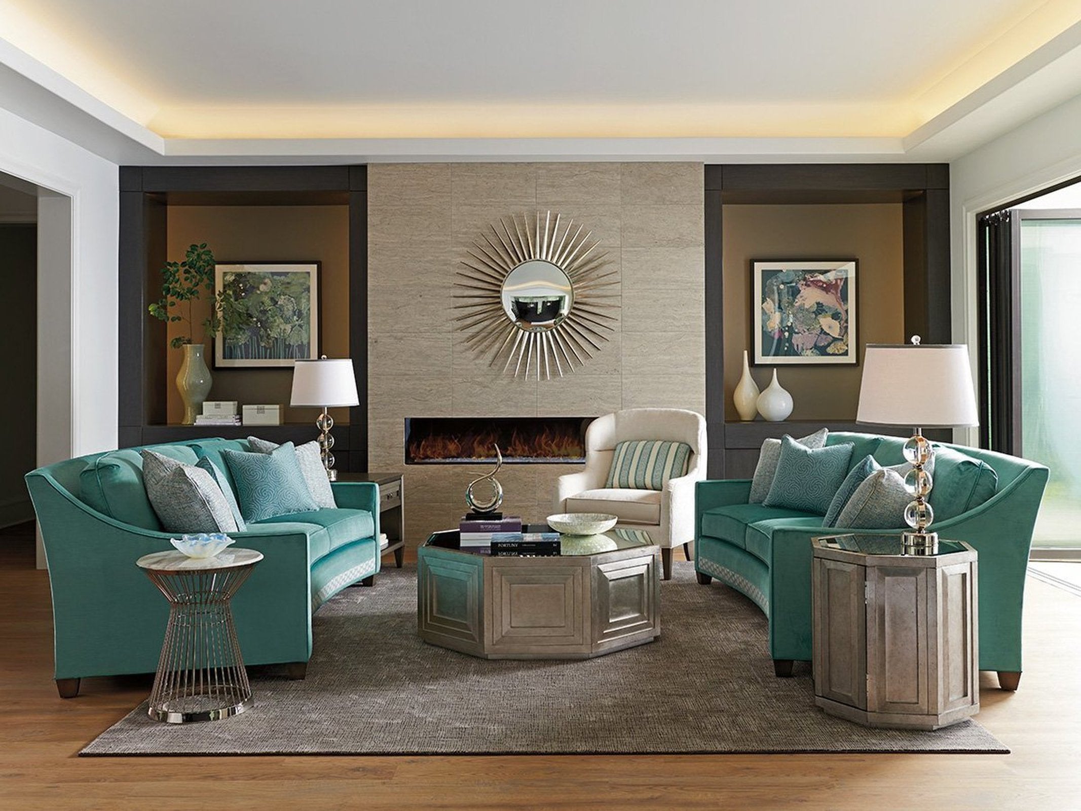 Lexington Ariana Rochelle Octagonal Cocktail Table