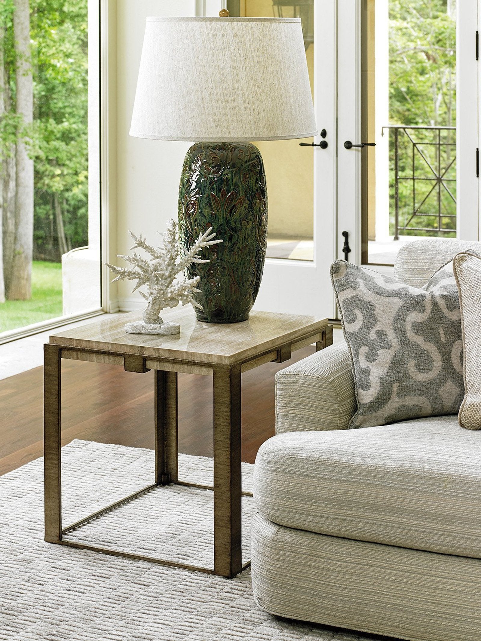 Lexington Laurel Canyon Stone Canyon Lamp Table