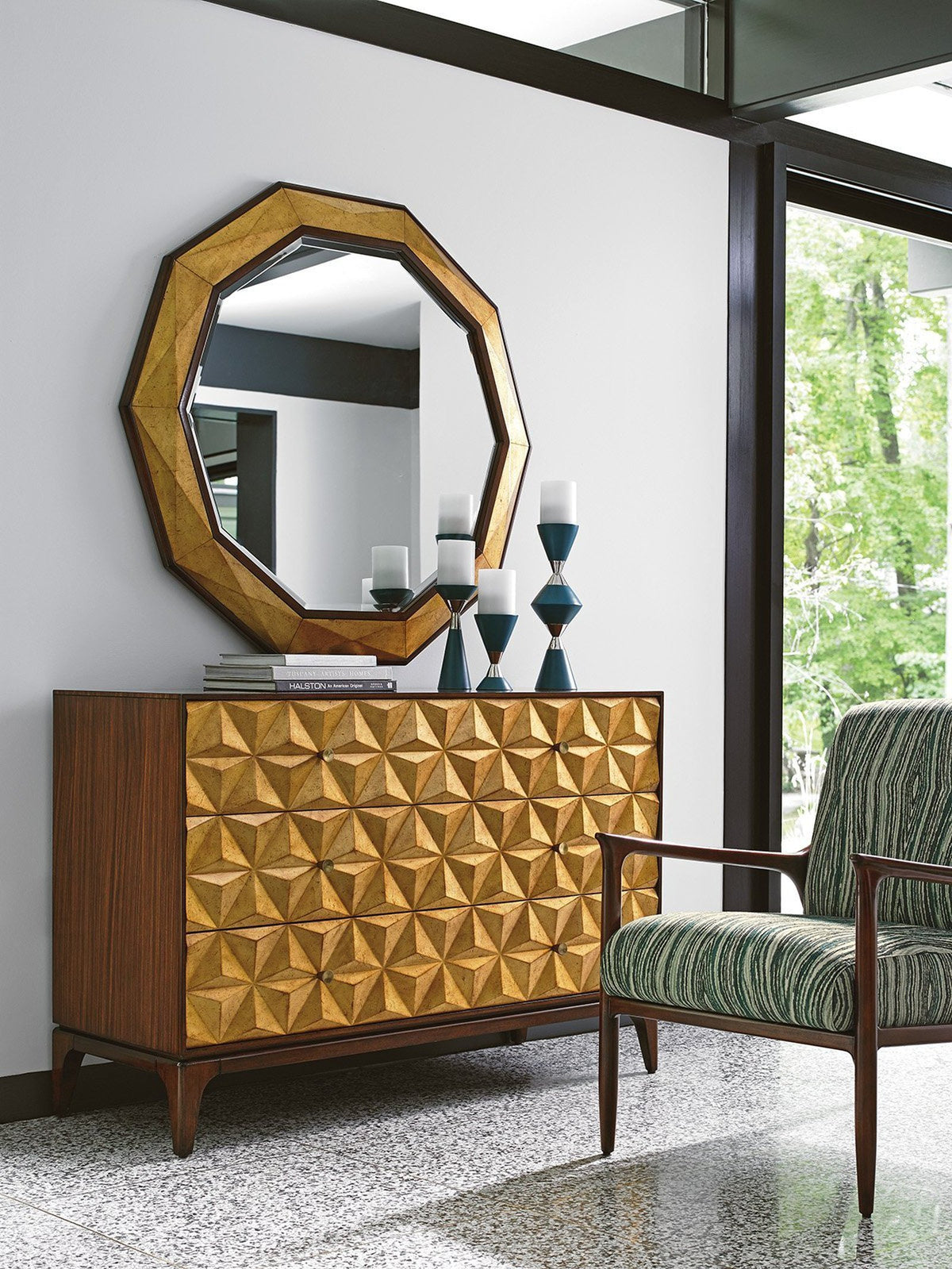Lexington Take Five Savoy Round Mirror Clearance