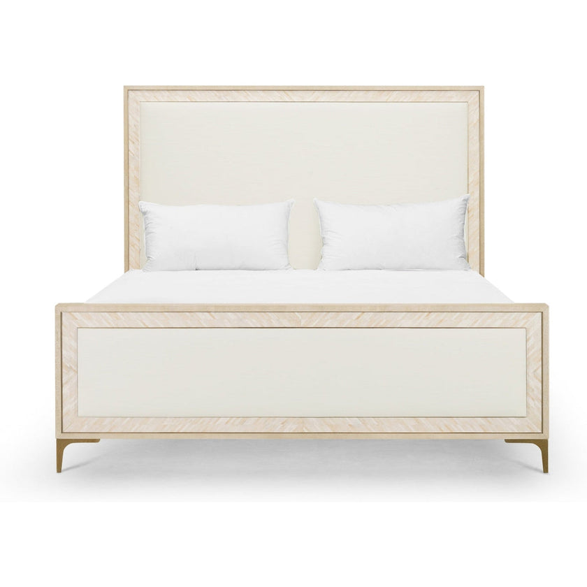 Jonathan Charles Tideline Bone & Linen Upholstered Bed