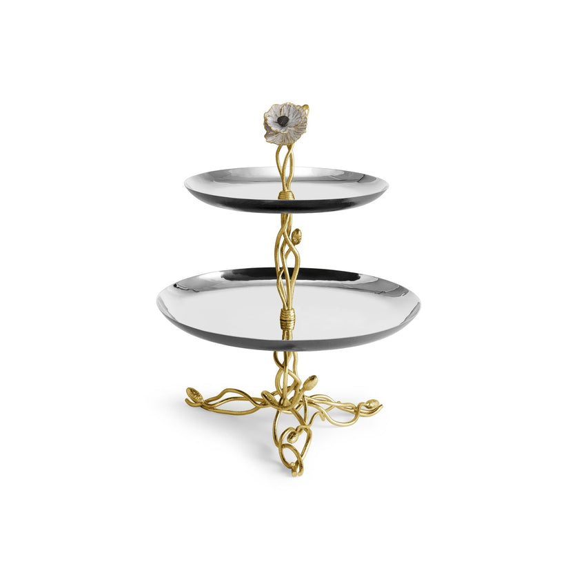 Michael Aram Anemone 2-Tier Etagere