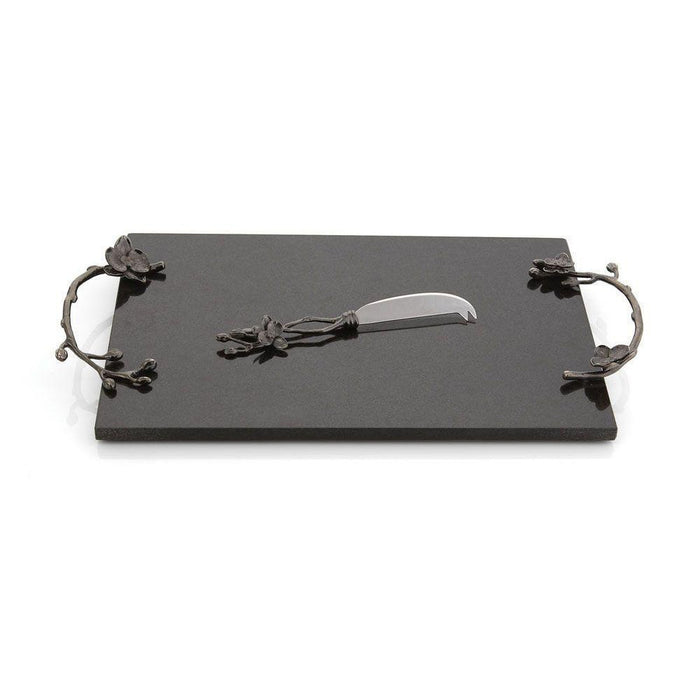 Michael Aram Black Orchid Cheese Board With Knife