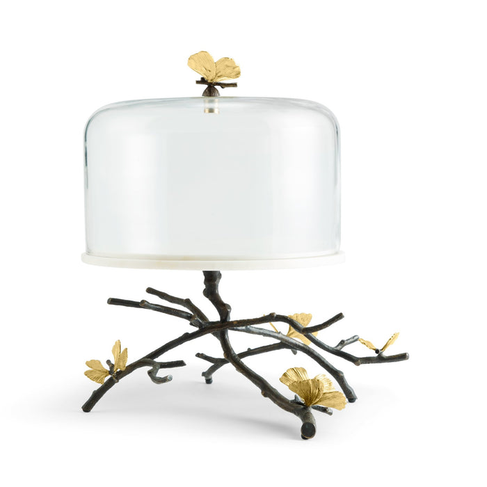 Michael Aram Butterfly Ginkgo Cake Stand w/ Dome