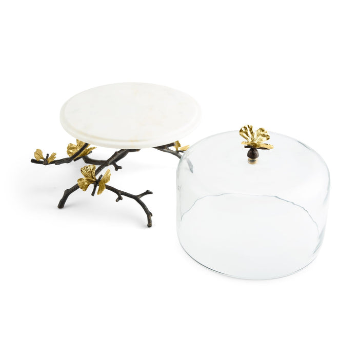 Michael Aram Butterfly Ginkgo Cake Stand w/ Dome