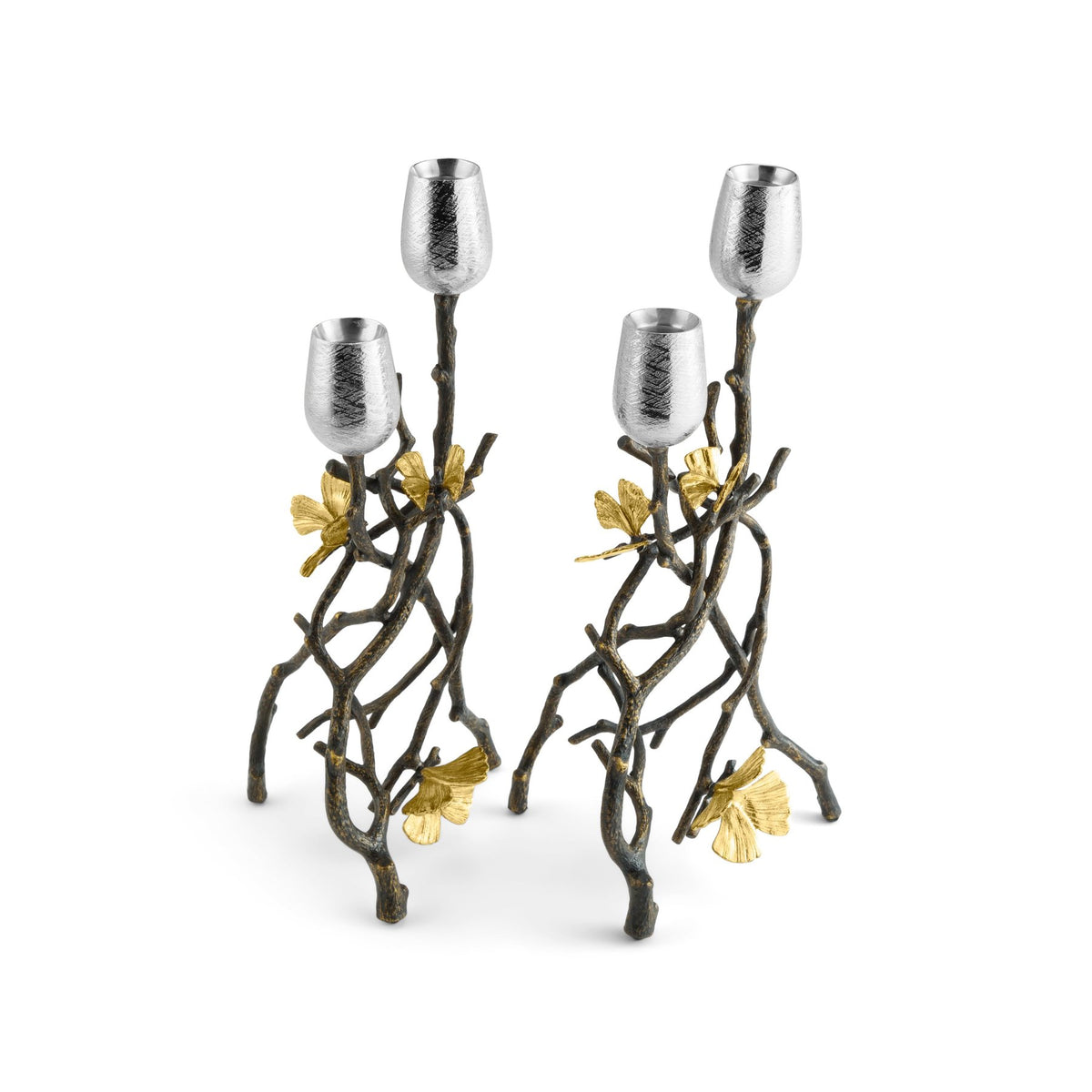 Michael Aram Butterfly Ginkgo Candleholders - Set of 2