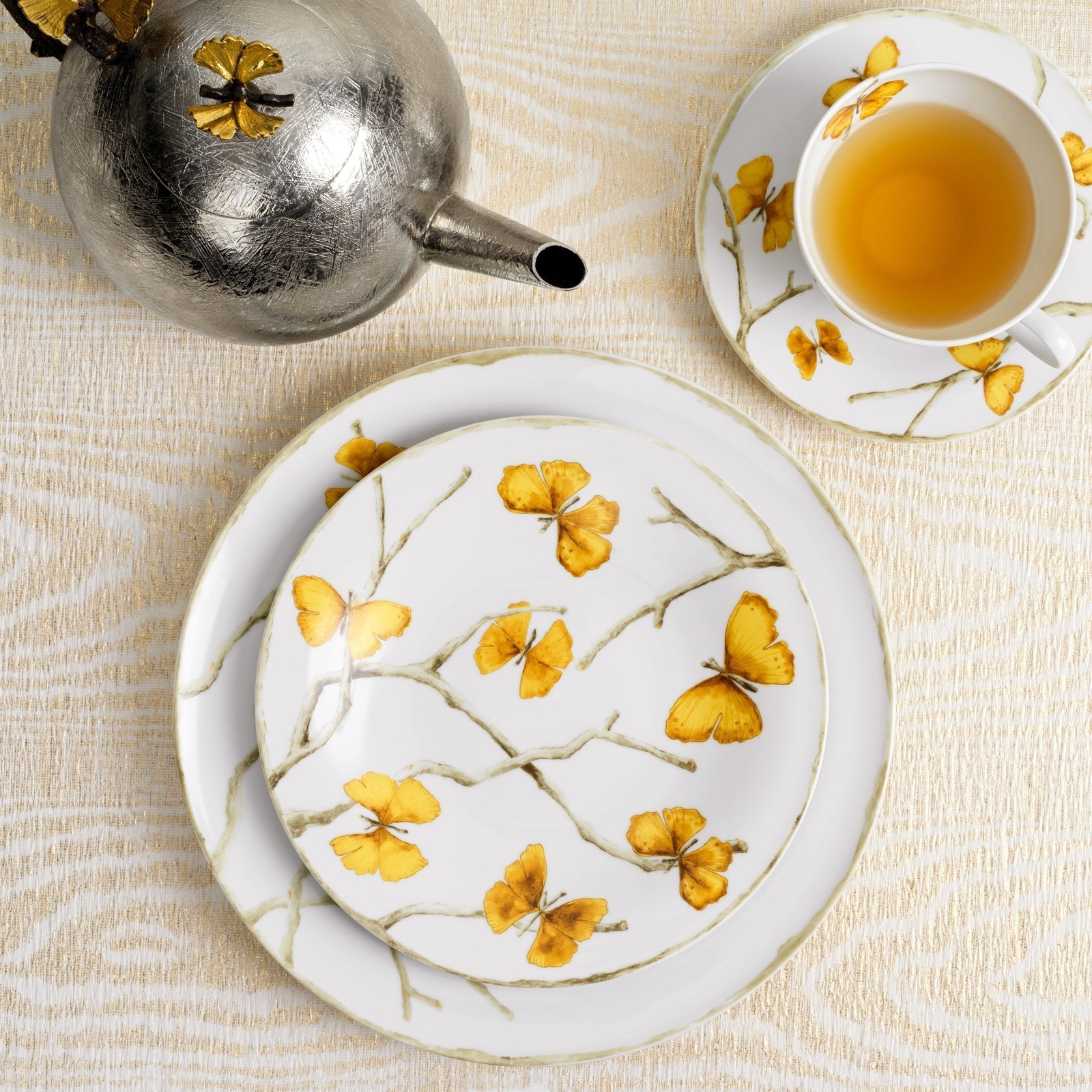 Michael Aram Butterfly Ginkgo Gold Dinnerware Cup & Saucer