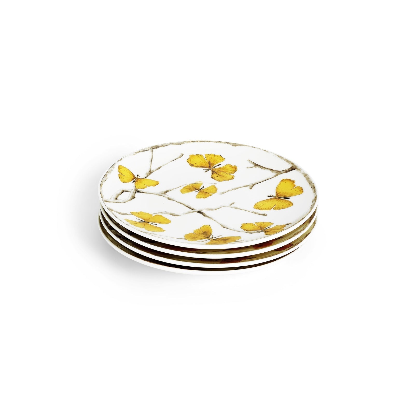 Michael Aram Butterfly Ginkgo Gold Tidbit Plate - Set of 4