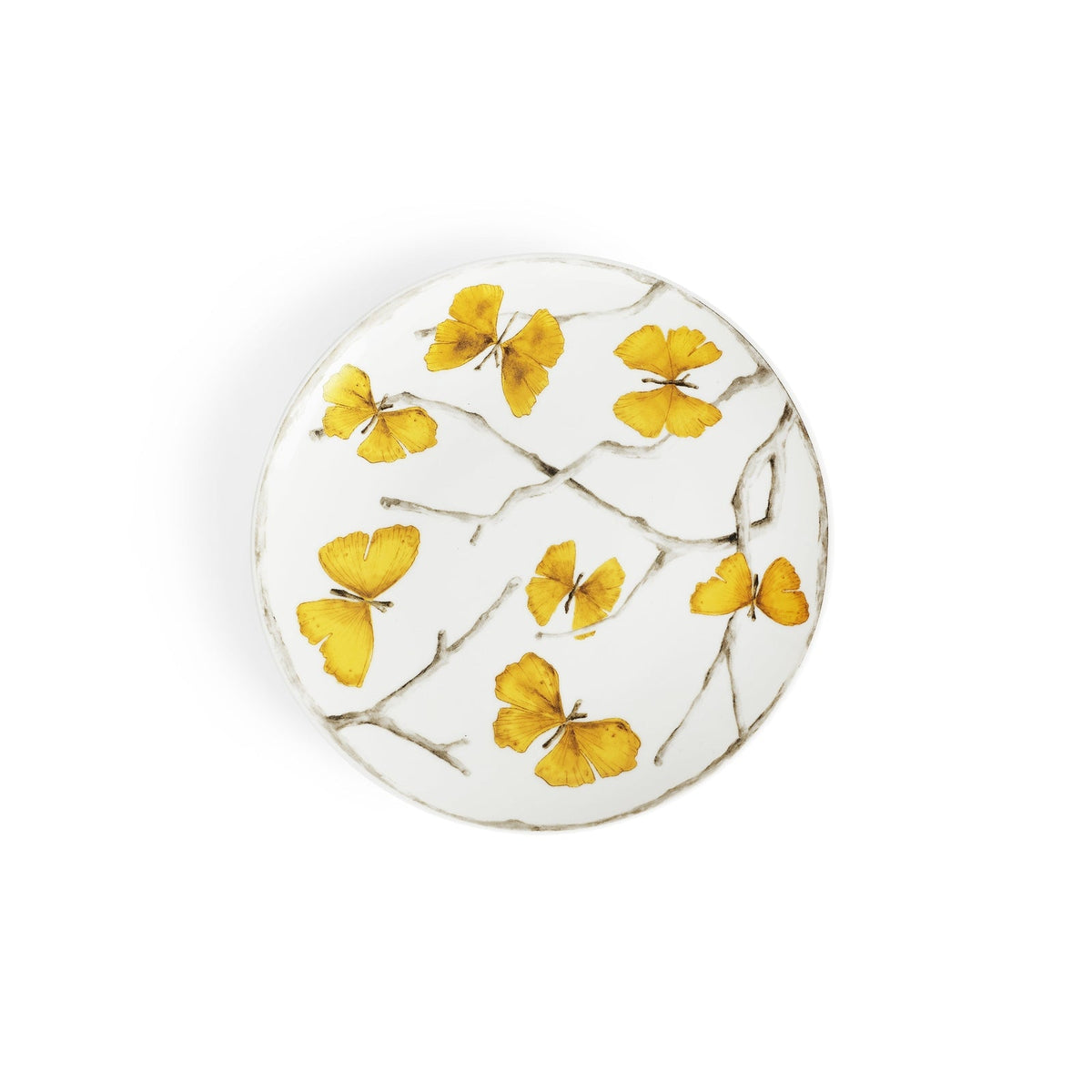 Michael Aram Butterfly Ginkgo Gold Tidbit Plate - Set of 4