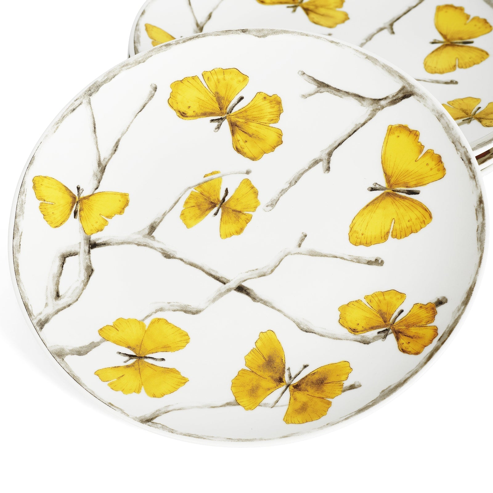Michael Aram Butterfly Ginkgo Gold Tidbit Plate - Set of 4