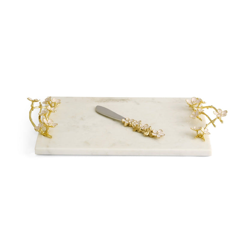 Michael Aram Cherry Blossom Small Cheese Board with Spreader