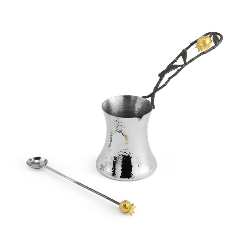Michael Aram Pomegranate Coffee Pot W/Spoon