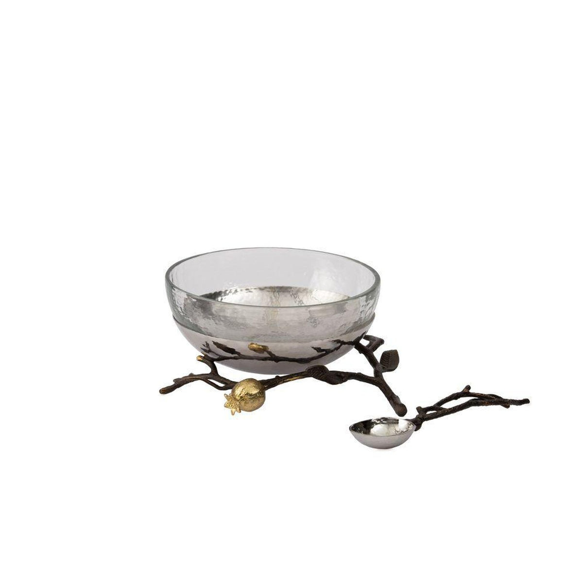 Michael Aram Pomegranate Glass Bowl With Spoon