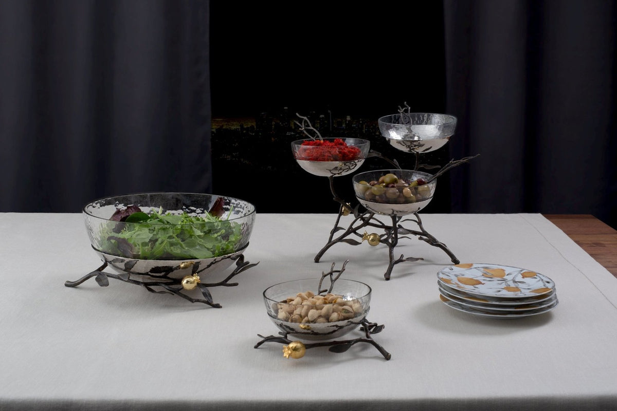 Michael Aram Pomegranate Glass Bowl With Spoon