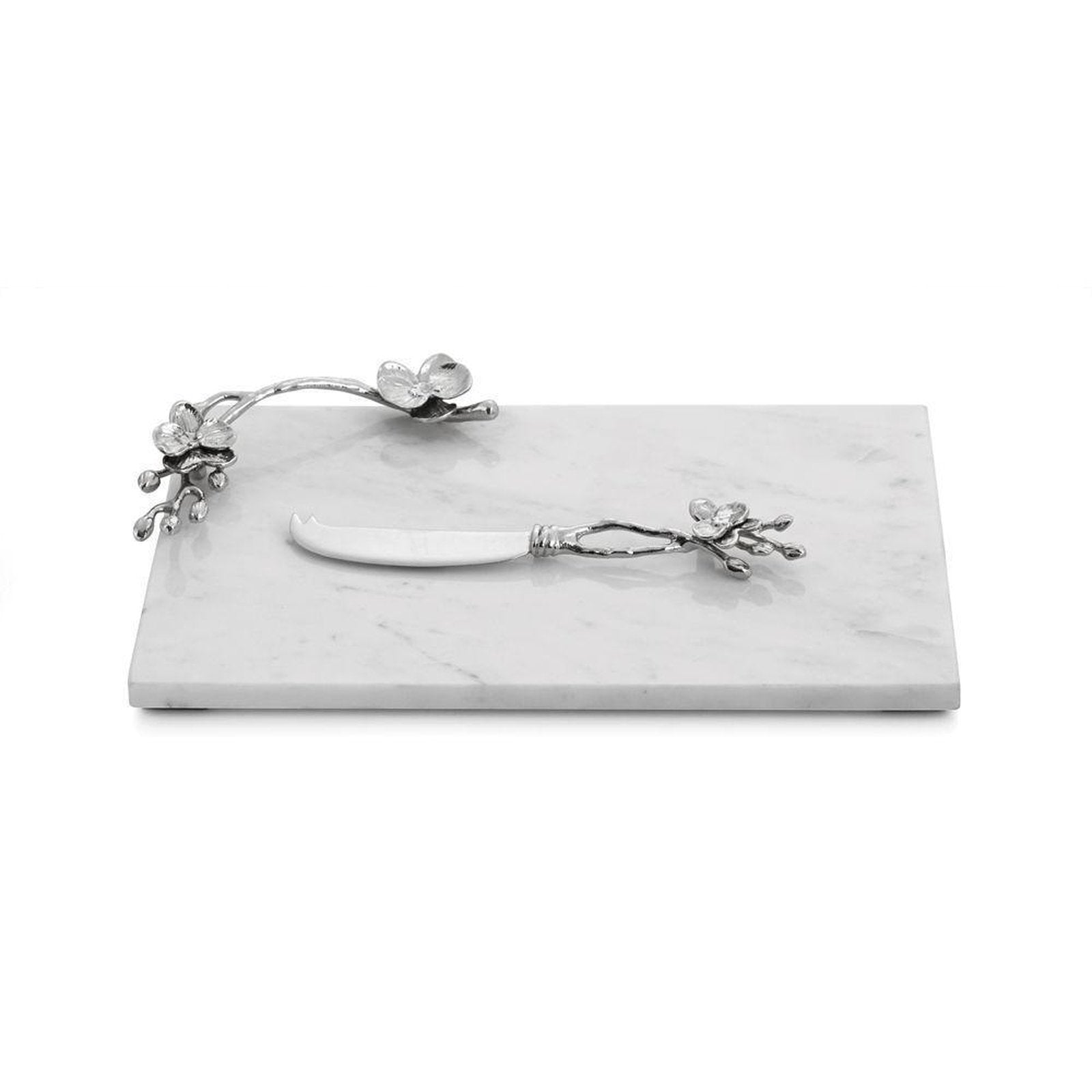 Michael Aram White Orchid Small Cheese Board With Knife
