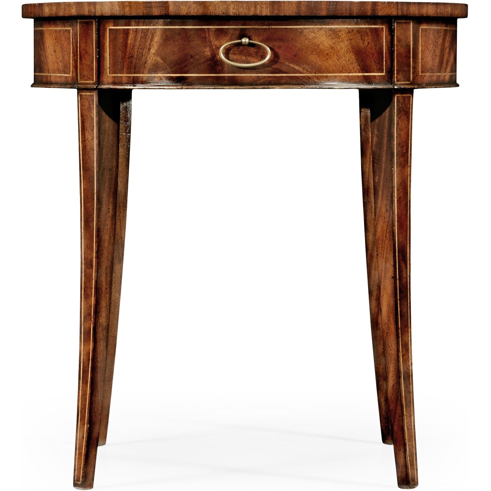 Jonathan Charles Round Mahogany Side Table Fine Stringing