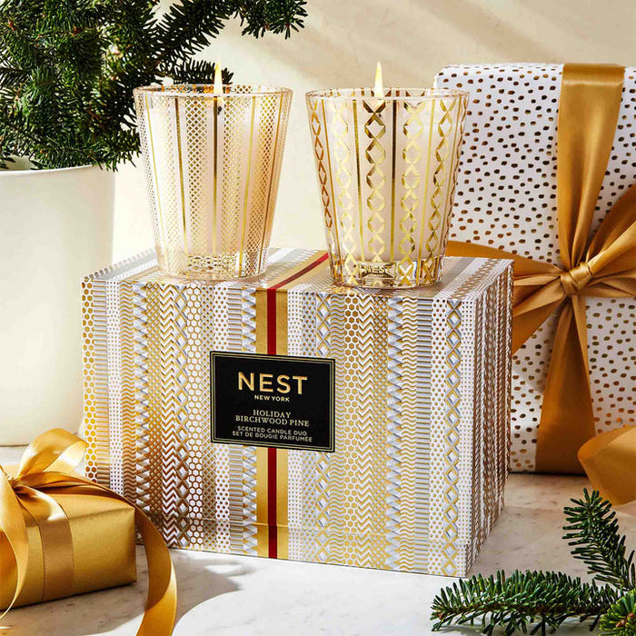 Nest Holiday & Birchwood Pine Candle Duo
