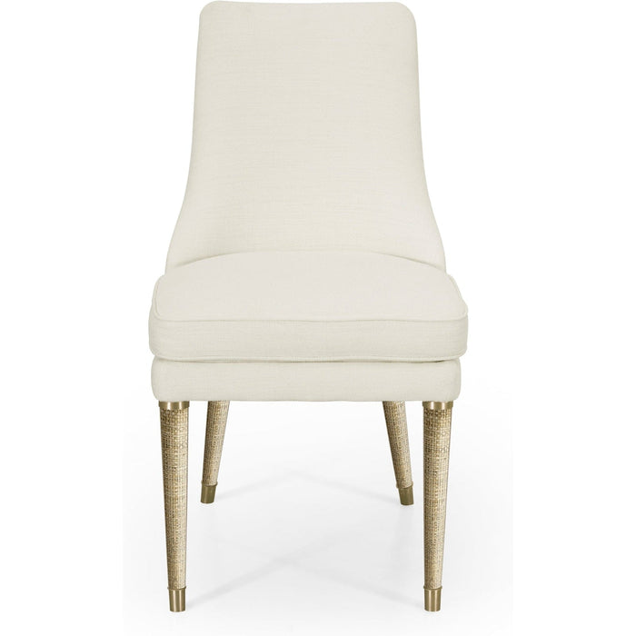 Jonathan Charles Shoal Linen & Grass Cloth Side Chair