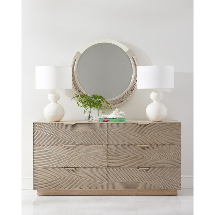 Jonathan Charles Gyre Round Multimedia Mirror