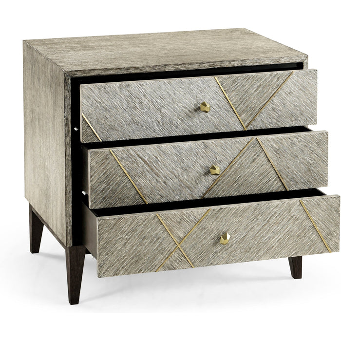 Jonathan Charles Geometric Bedside Chest of Drawers