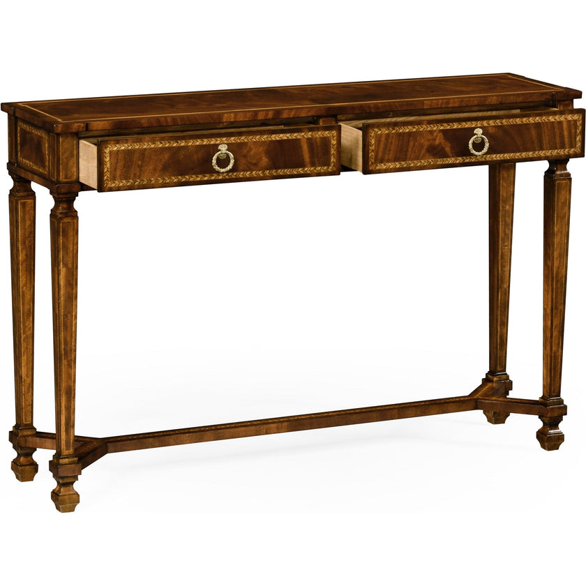 Jonathan Charles Buckingham Empire Style Two Drawers Console