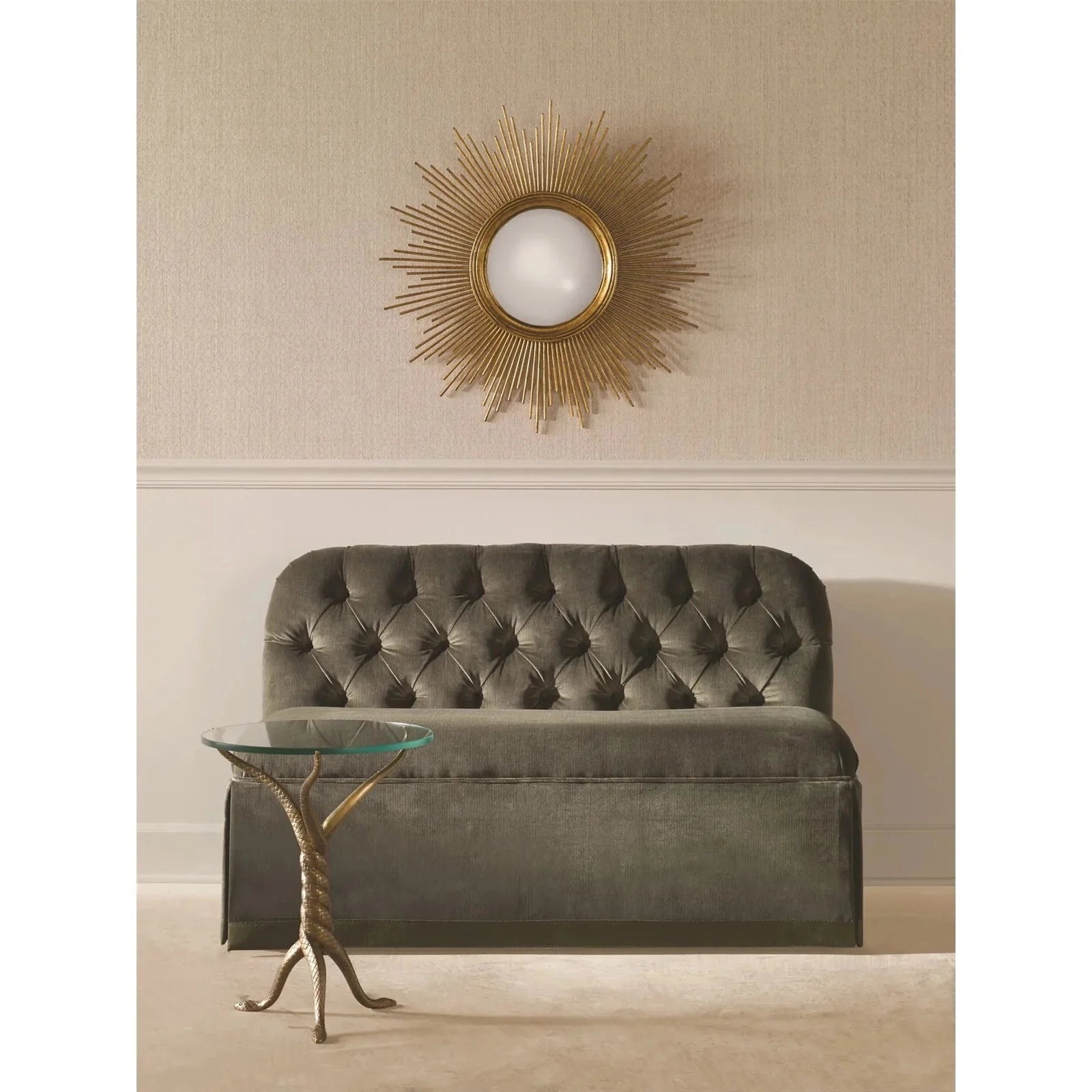 Century Furniture Grand Tour Antique Gold Leaf Mirror