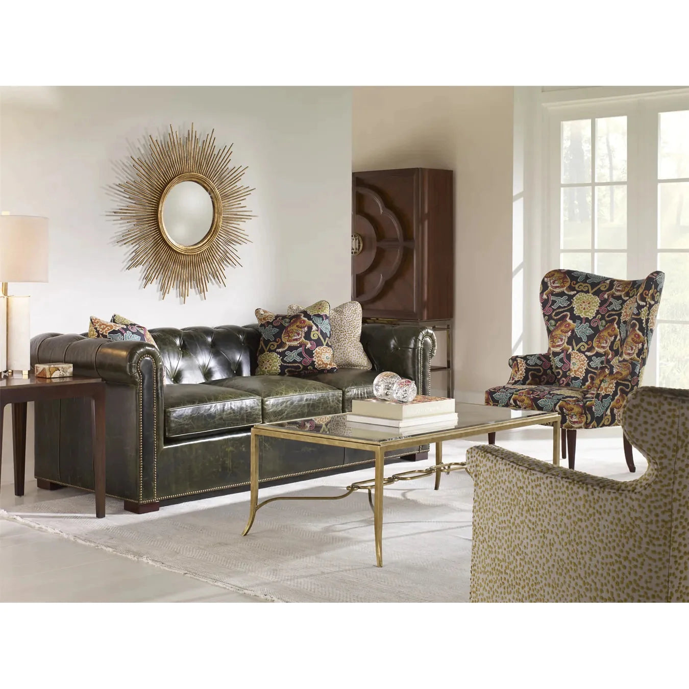 Century Furniture Grand Tour Antique Gold Leaf Mirror