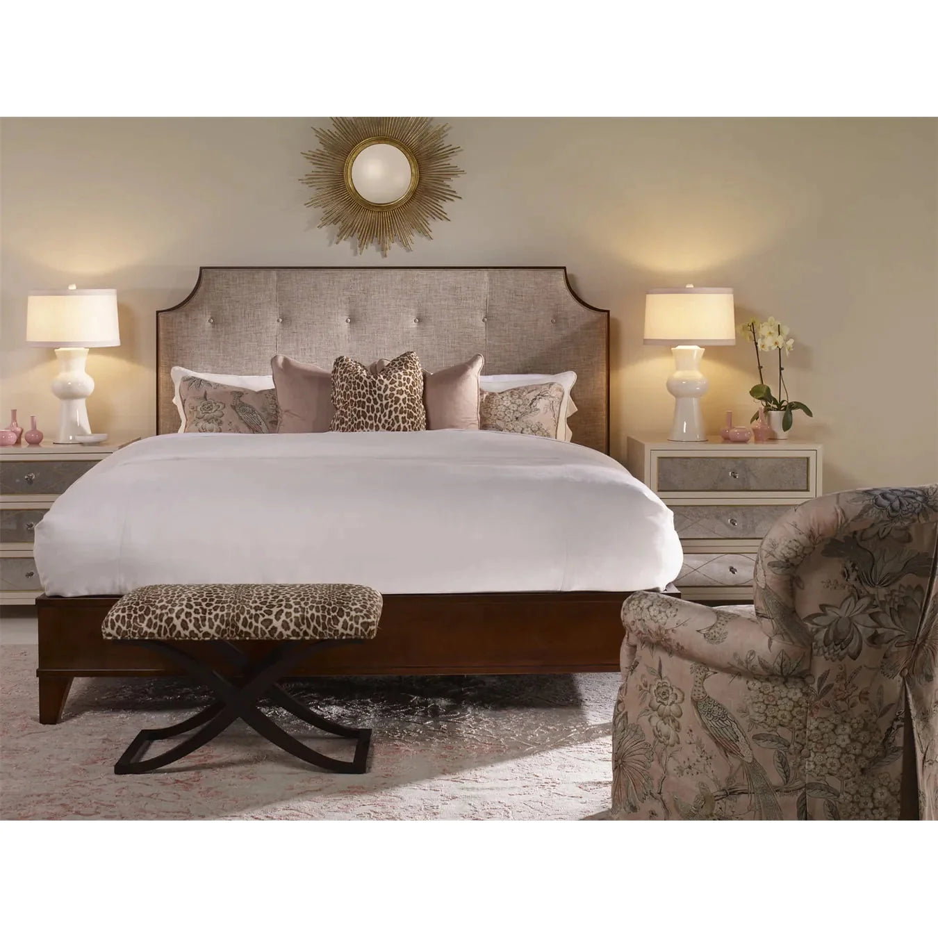 Century Furniture Grand Tour Antique Gold Leaf Mirror