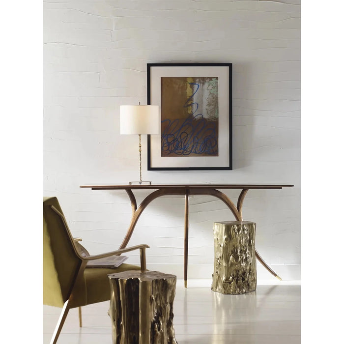 Century Furniture Grand Tour Yew Small Brass Side Table