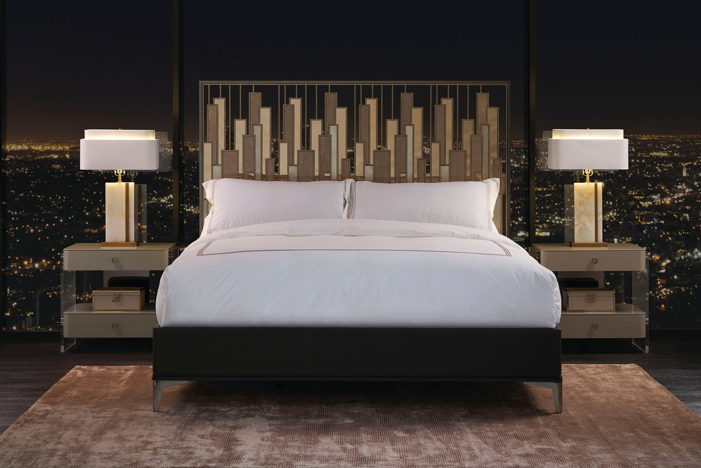 Caracole Signature Metropolitan Cityscape King Bed INV