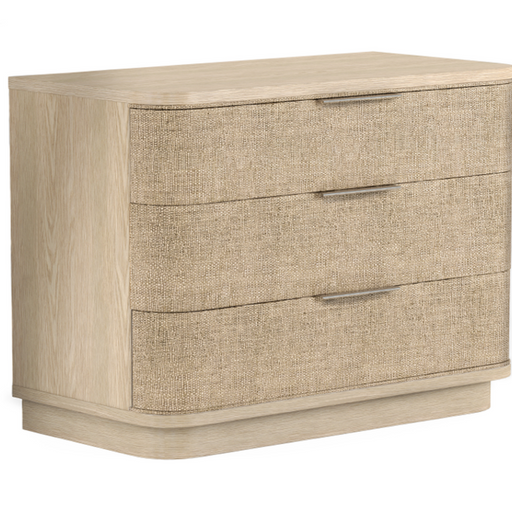 Jonathan Charles Seiche Large Grass Cloth Nightstand