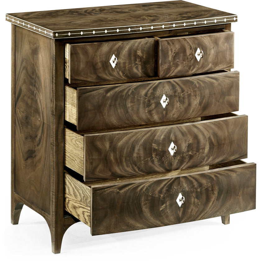 Jonathan Charles Buckingham Small Bleached Chest of Drawers with Bone Inlay