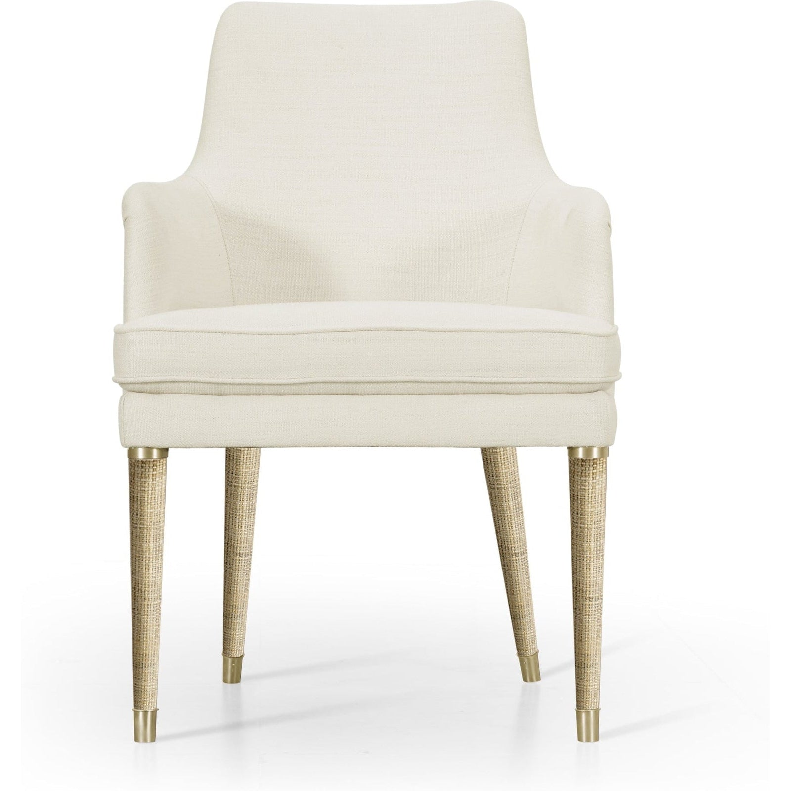 Jonathan Charles Shoal Linen & Grass Cloth Host Chair