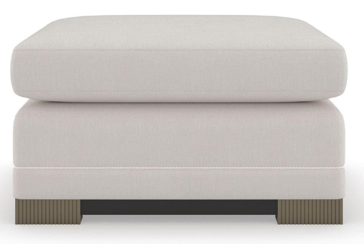 Caracole Upholstery Deep Retreat Edge Ottoman Clearance