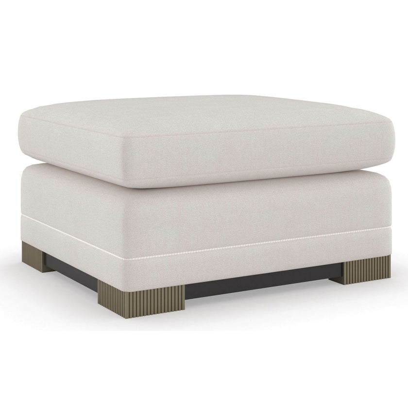 Caracole Upholstery Deep Retreat Edge Ottoman Clearance