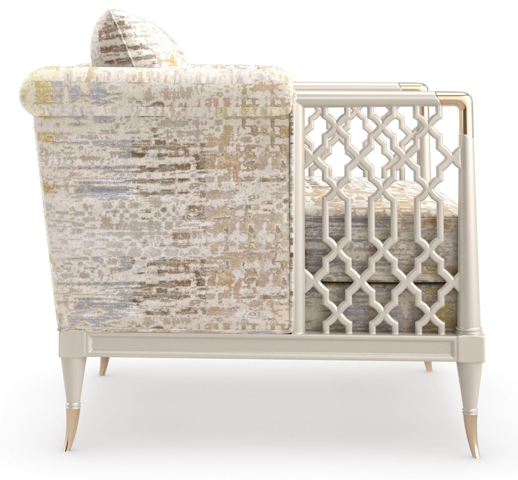 Caracole Upholstery Lattice Entertain You Chair