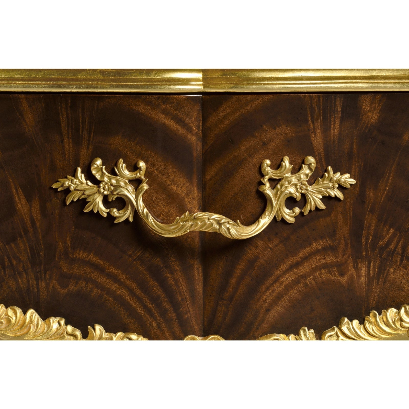 Jonathan Charles Mahogany & Gilded Nightstand