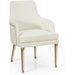 Jonathan Charles Shoal Linen & Grass Cloth Host Chair